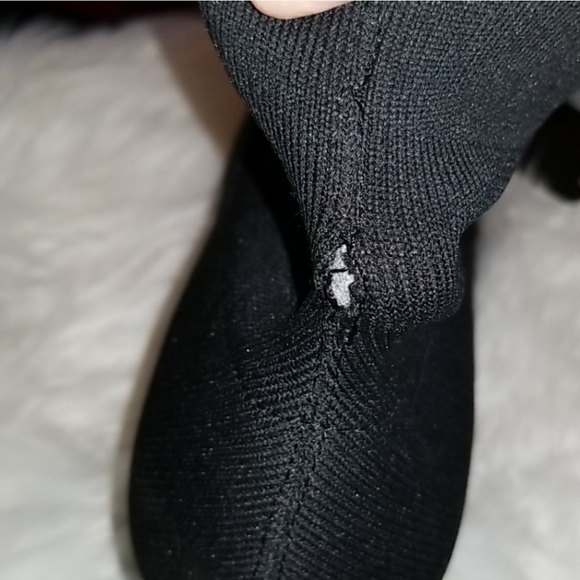 Zara Basic Fabric Round Heel Boots - Picture 5 of 8